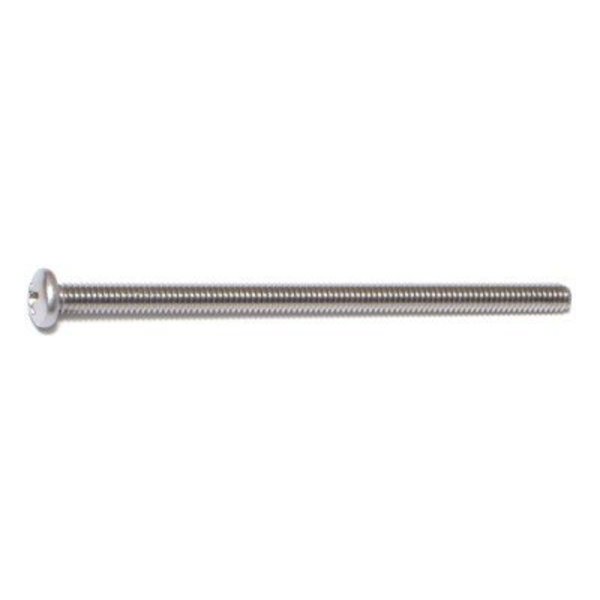 Midwest Fastener #8-32 x 3 in Phillips Pan Machine Screw, Plain Stainless Steel, 50 PK 50683